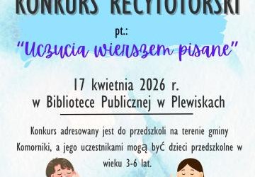 Konkurs recytatorski dla przedszkoli